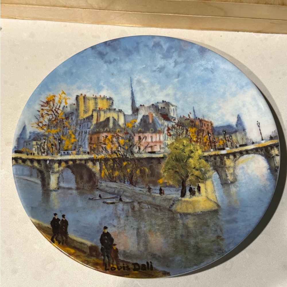 Decorative Plate with Scenic Artwork